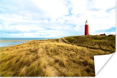 Produktbild von MuchoWow® Poster Strand - Leuchtturm - Düne 180x120 cm - Fotoplakat