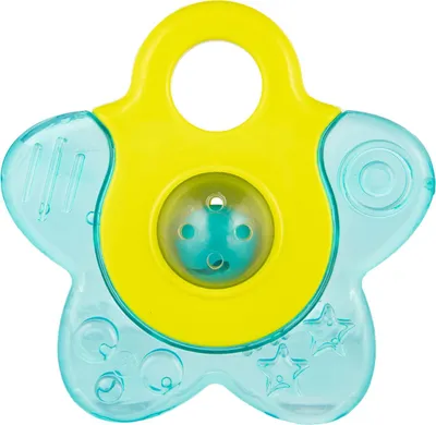 Produktbild von Türkisfarbener Stern-Wasserbeißring mit Rassel, Canpol Babies