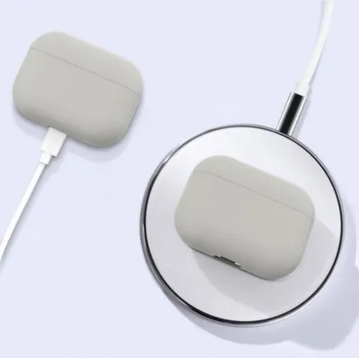 Immagine prodotto di Custodia in silicone – compatibile con Airpods Pro – grigio chiaro