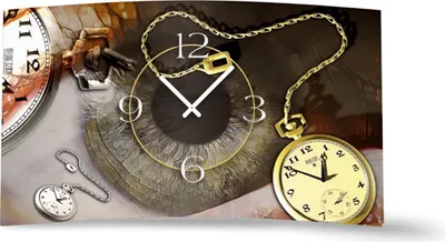 Image de Digital Designer Art Montre de Poche Designer Horloge murale design moderne horloge murale design calme pas de tique dixtime 3d-0352