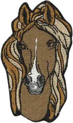 Produktbild von Aufnäher - Pferdekopf - 01830 - Gr. ca. 5,5 x 10 cm - Patches Stick Applikation