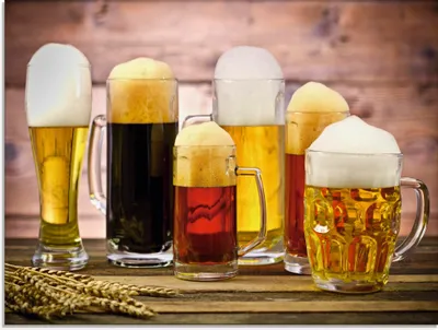 Produktbild von ARTland Glasbild Biervielfalt Größe: 60x45 cm