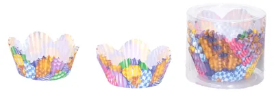 Produktbild von Wiky Muffinförmchen bunt 100 Stück Papierbackförmchen Ø 5 cm
