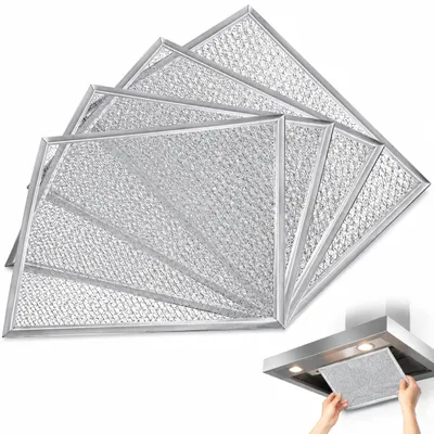 Metallfettfilter für Dunstabzugshaube, Alu, 4 Stück, 267x223x2,5 mm