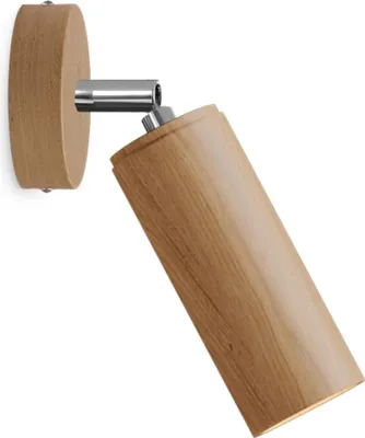 Obrázek produktu pro Creative Cables – Svítidlo Fermaluce Wood s otočným dřevěným reflektorem a stínidlem Tub-E14