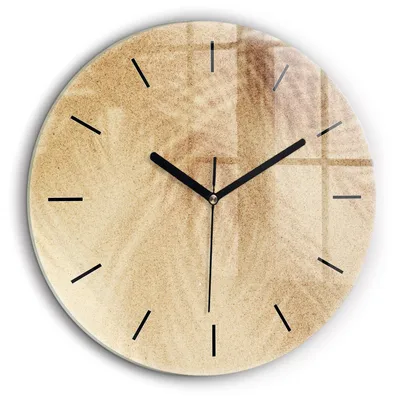 Produktbild von Wallfluent Große Wanduhr – Stilles Quarzuhrwerk - Uhr Dekoration Wohnzimmer Schlafzimmer Küche - Zifferblatt mit Striche - schwarze Zeiger - 60 cm - Gold abstrakt
