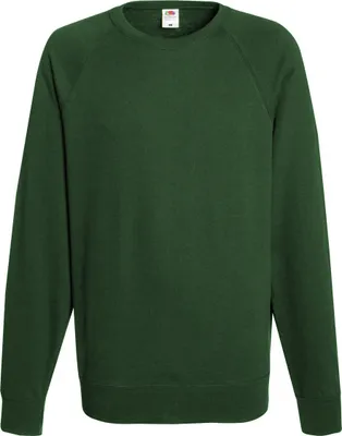 Immagine prodotto di Felpa raglan Fruit Of The Loom da uomo, girocollo BC2653 (Large) (verde bottiglia)