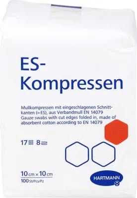 Produktbild von ES-KOMPRESSEN unsteril 10x10cm 8f, 100 St KOM