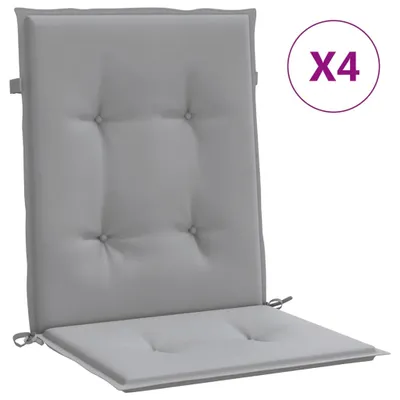 Immagine prodotto di vidaXL Cuscini per sedie da giardino per schienale basso 4 pz. Tessuto Oxford grigio
