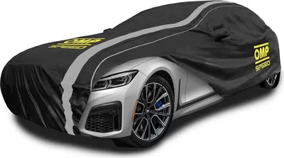 Immagine prodotto di OMP Speed copertura auto completa per garage nero/grigio idrorepellente resistente ai raggi UV 406cm 165cm 120cm S