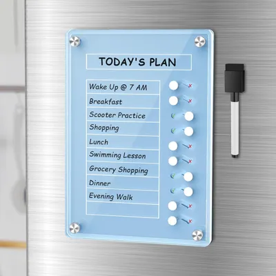 Obrázok produktu pre To Do List Board, akryl, magnetická, s posúvačmi, pre stôl