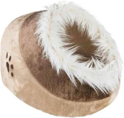Productafbeelding van Famanu knuffelholletje, maat L, 42 x 30 x 50 cm, beige-bruin, voor katten