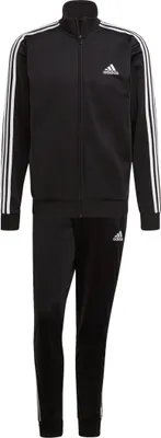 Produktbild von adidas Trainingsanzug Herren schwarz im 3 Streifen Design, Größe:8 [L] 54, Farbe:Schwarz
