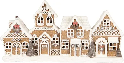 Obrázok produktu pre Clayre & Eef Perníková chalúpka 25x6x13 cm Hnedý plast