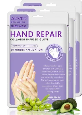 Produktbild von Handcreme Pflegecreme Handpflege Handmaske mit Kollagen, 3 Paar