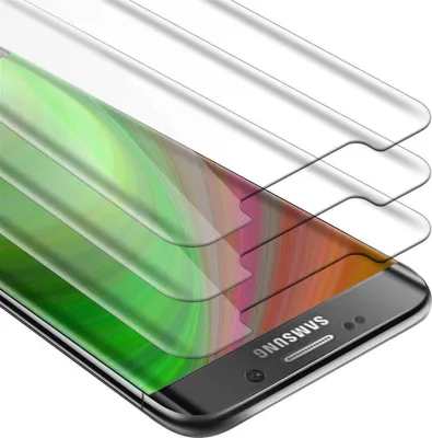 Produktbild von Cadorabo 3x Panzer Folie für Samsung Galaxy S6 EDGE Schutzfolie in Transparent Folie Tempered Display-Schutzglas