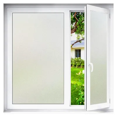 Produktbild von Milchglasfolie für Fenster - Blickdicht und Selbsthaftend, Sichtschutzfolie für Bad und Büro 44,5 x 200 cm