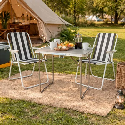 3tlg Campingmöbel Outdoormöbel Campingstuhl Campingtisch Aluminium
