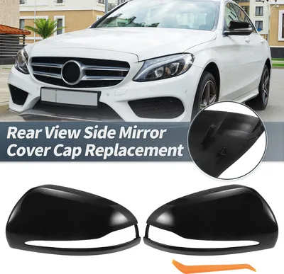 Image de Paire De Couvercles De Rétroviseur De Remplacement Pour Mercedes-Benz C E Glc Class W205 W213 - Noir brillant