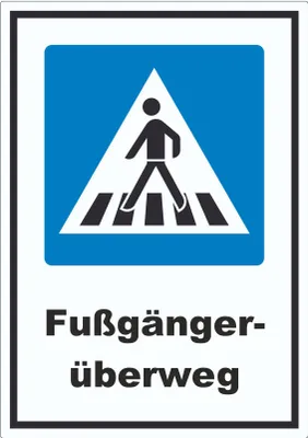 Produktbild von Fußgängerüberweg Aufkleber A8 (52x74mm)