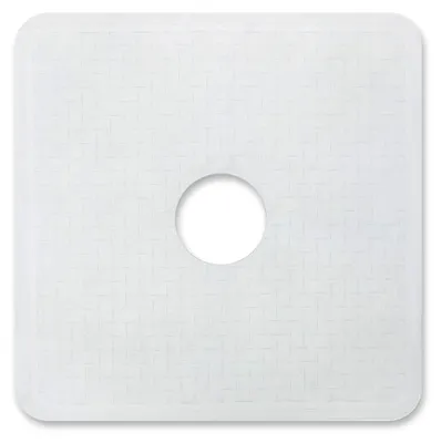 Image de Tapis de douche carré Templeton, avec un trou central découpé, antidérapant