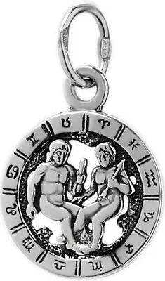 Produktbild von 925 Sterlingsilber Kettenanhänger Horoskop Sternzeichen Zwillinge Zodiak 6319