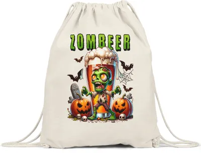 Produktbild von Zombeer Turnbeutel Halloween Bier Zombie Grusel Party Lustig
