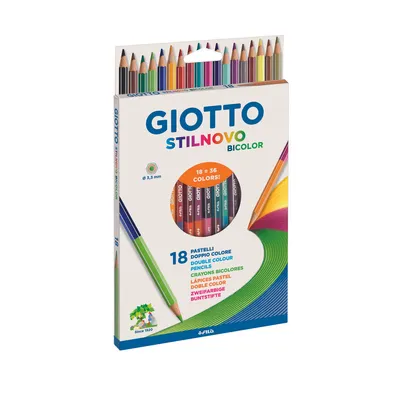 Produktbild von 18 Farbstifte Giotto Stilnovo Bicolor