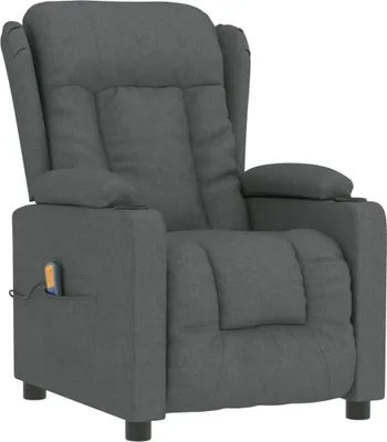 Image de Fauteuil de massage Gris foncé Tissu