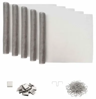 Image de vidaXL Couverture pour puits de lumière avec clips, 5 pièces, 70 x 190 cm, argent