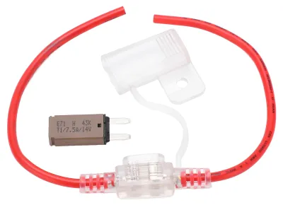 Image de Porte-fusible 12 AWG transparent et étanche avec disjoncteur à réarmement automatique pour voiture, yacht, camping-car et camion, 32 V