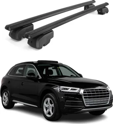 Image de Barres de toit transversales pour Audi Q5 FY 2017-2024 Alu Noir 2x