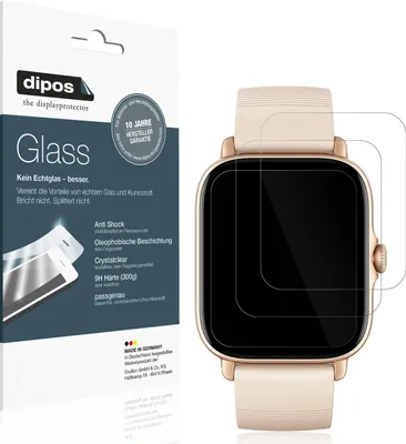 Zdjęcie produktu dla 2x folia ochronna dla Amazfit GTS 3 - folia antywstrząsowa 9H dipos Glass szkło plastikowe