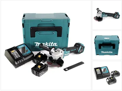 Produktbild von Makita DGA 513 RMJ Akku Winkelschleifer 18V 125mm Brushless + 2x Akku 4,0Ah + Ladegerät + Makpac