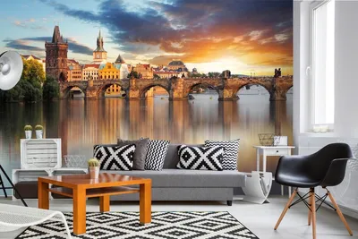 Produktbild von Vlies Fototapete KARLSBRÜCKE 375 x 250 cm (inkl. Kleister) - Vlies Tapete, Wandtapete, Wandbilder - Tapete für Wohnzimmer Schlafzimmer, Büro, Küche - Montagefertig
