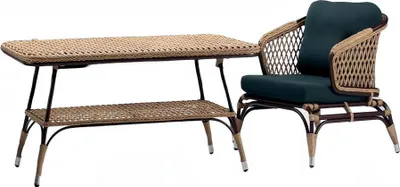 Immagine prodotto di Garnitur Sessel Grün Hochwertig Couchtisch Sessel Stoff Luxus Modern Möbel