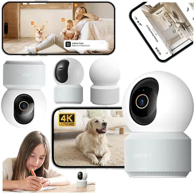 Immagine prodotto di Telecamera di sorveglianza 4K UHD, orientabile a 360°, con IA, Wi-Fi 6, zoom 8x, IR, ANONA PANO