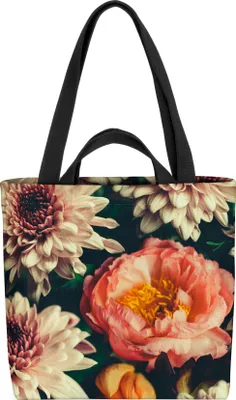 Produktbild von VOID Vintage Blumen Romantik Tasche 33x33x14cm,15l Einkaufs-Beutel Shopper Einkaufs-Tasche Bag