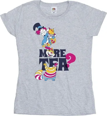 Produktbild von Disney - "Alice In Wonderland More Tea" T-Shirt für Damen BI7047 (XXL) (Grau)
