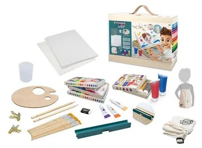Produktbild von Buki Malstudio Acrylfarben Set - Künstlerkoffer für Kinder komplett