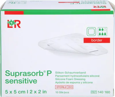 Produktbild von Suprasorb P sensitive PolyurethanSchaumv.border 5x5cm 10 St