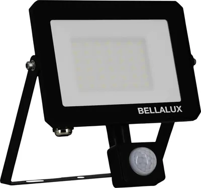 Obrázek produktu pro LED reflektor BELLALUX, 30 W, 4000 K, 2700 lm, neutrální bílá, IP65, s pohybovým čidlem, černý