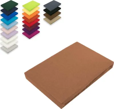Produktbild von Topper Jersey Spannbettlaken 180 x 200 cm Nougat