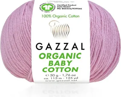 Obrázek produktu pro Gazzaldětská bavlna 453, světle růžová - 100% organická, bezpečná pro děti