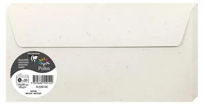 Image de Pollen by Clairefontaine Enveloppe DL Natura 20 enveloppes