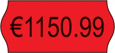 Image de Avery Zweckform RPLP1226 - Papier - adhésif permanent - perforé - rouge - 26 x 12 mm 15000 étiquette(s) (10 rouleau(x) x 1500) d'étiquettes de prix (RPLP1226)