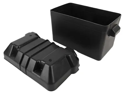 Image de Boîtier de batterie pour camping-car : boîtier de batterie en ABS résistant aux chocs, de qualité marine, pour remorques de bateaux, adapté aux batteries de dimensions inférieures à 325 x 195 x 185 mm