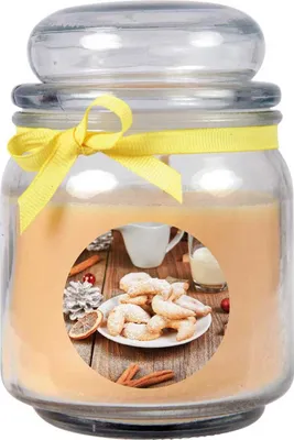 Produktbild von HS Candle "Weihnachten" Duftkerze im Bonbonglas - viele Motive zur Auswahl, Ideale Weihnachtsdeko zur Adventszeit