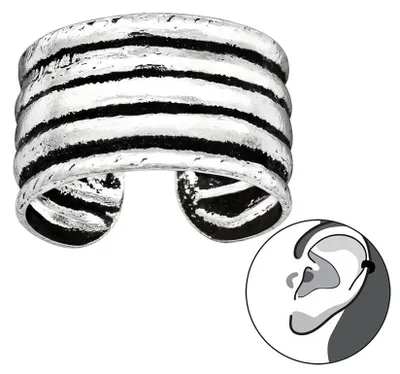 Produktbild von Ohrklemme Silber 925: Ear Cuff Ohrring ohne Loch tragbar Modell 2
