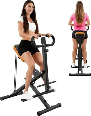 Produktbild von Squat Machine Kniebeugen Maschine für Zuhause, faltbarer Trainingspartner für das Gesäßmuskel Training mit Widerstandsbändern, für Po, Gesäß, schwarz